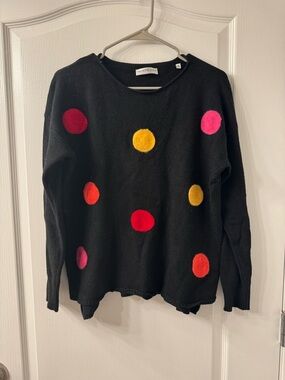 Patrizia Luca Colorful Polka Dot Crewneck Sweater